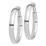 Load image into Gallery viewer, 14K White Gold High Polished 5mm Omega Back Hoop Earrings