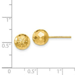 Load image into Gallery viewer, 14K Yellow Gold 7mm Diamond-cut Mirror Ball Post Earrings