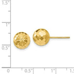 Load image into Gallery viewer, 14K Yellow Gold 9mm Diamond-cut Mirror Ball Post Earrings