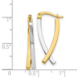 Load image into Gallery viewer, 14K Two-tone Gold Hinged Tube Earrings
