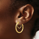 Load image into Gallery viewer, 14K Yellow Gold Twisted Non-pierced Hoop Earrings 2.25mm width