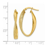Load image into Gallery viewer, 14K Yellow Gold Oval Hoop Earrings 10mm length