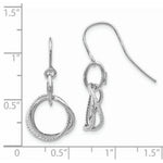 Load image into Gallery viewer, 14K White Gold Small Twisted Circle Shepherd Hook Earrings