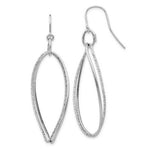 Load image into Gallery viewer, 14K White Gold Twist Dangle Shepherd Hook Earrings