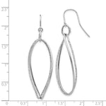 Load image into Gallery viewer, 14K White Gold Twist Dangle Shepherd Hook Earrings