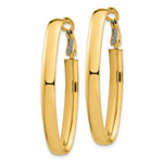 Load image into Gallery viewer, 14K Yellow Gold High Polished 5mm Omega Back Oval Hoop Earrings