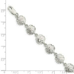 Load image into Gallery viewer, Sterling Silver Sand Dollars Bracelet 7'' length