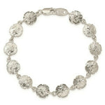 Load image into Gallery viewer, Sterling Silver Sand Dollars Bracelet 7'' length