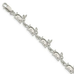 Load image into Gallery viewer, Sterling Silver Rabbits Bracelet 7'' length