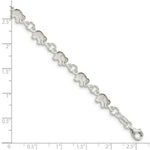 Load image into Gallery viewer, Sterling Silver Polished Elephant Bracelet 7.5'' length