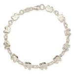 Load image into Gallery viewer, Sterling Silver Polished Elephant Bracelet 7.5'' length