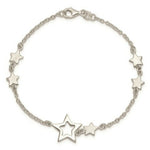 Load image into Gallery viewer, Sterling Silver Star Bracelet 7.5'' length