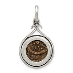 Load image into Gallery viewer, Sterling Silver & Bronze Antiqued Widows Mite Coin Pendant