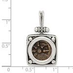 Load image into Gallery viewer, Sterling Silver & Bronze Antiqued Widows Mite Coin Pendant