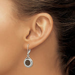 Load image into Gallery viewer, Sterling Silver & Bronze Antiqued Widows Mite Coin Leverback Earrings