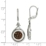 Load image into Gallery viewer, Sterling Silver & Bronze Antiqued Widows Mite Coin Leverback Earrings