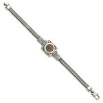 Load image into Gallery viewer, Sterling Silver & Bronze Antiqued Widows Mite Coin 7in Bracelet
