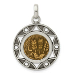 Load image into Gallery viewer, Sterling Silver & Bronze Antiqued Agrippa Coin Pendant