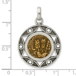 Load image into Gallery viewer, Sterling Silver & Bronze Antiqued Agrippa Coin Pendant