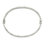 Load image into Gallery viewer, Sterling Silver Diamond-cut 6mm Bangle and 4mm Hoop Earring Set