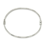 Load image into Gallery viewer, Sterling Silver Diamond-cut 6mm Bangle and 4mm Hoop Earring Set