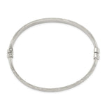 Load image into Gallery viewer, Sterling Silver Diamond-cut 7.5mm Bangle and 5mm Hoop Earring Set