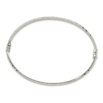 Load image into Gallery viewer, Sterling Silver Diamond-cut 4mm Bangle and 3mm Hoop Earring Set