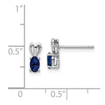 Load image into Gallery viewer, Sterling Silver Created Sapphire Earrings