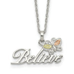 Load image into Gallery viewer, Sterling Silver & 12K Gold Butterfly Believe Necklace