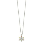 Load image into Gallery viewer, Sterling Silver & 12K Gold Snowflake Necklace