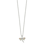 Load image into Gallery viewer, Sterling Silver & 12K Gold Dragonfly Necklace