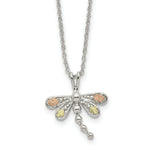Load image into Gallery viewer, Sterling Silver & 12K Gold Dragonfly Necklace