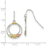 Load image into Gallery viewer, Sterling Silver & 12K Gold Circle Shepherd Hook Earrings