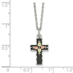 Load image into Gallery viewer, Sterling Silver & 12K Gold Antiqued Cross Necklace