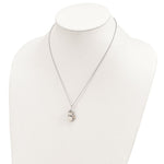 Load image into Gallery viewer, Sterling Silver & 12K Gold Snowman Simulated Pearl Necklace