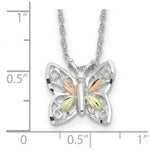Load image into Gallery viewer, Sterling Silver & 12K Gold Butterfly Necklace
