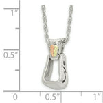 Load image into Gallery viewer, Sterling Silver & 12K Gold Accents Antiqued Stirrup Necklace