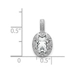 Load image into Gallery viewer, Sterling Silver Diamond and White Topaz Pendant