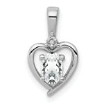 Load image into Gallery viewer, Sterling Silver White Topaz and Diamond Pendant
