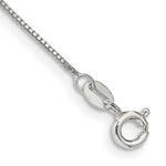 Load image into Gallery viewer, Sterling Silver 0.8mm Box Chain 9'' length