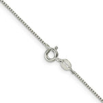 Load image into Gallery viewer, Sterling Silver Rhodium-plated .9mm Box Chain