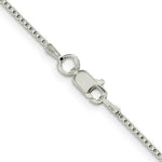 Load image into Gallery viewer, Sterling Silver Rhodium-plated 1.25mm Box Chain