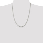 Load image into Gallery viewer, Italian Sterling Silver 3mm Box Chain - 24" inches with Lobster Clasp
