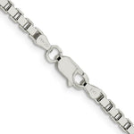 Load image into Gallery viewer, Italian Sterling Silver 3mm Box Chain - 24" inches with Lobster Clasp