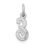 Load image into Gallery viewer, Sterling Silver Rhodium-plated Script Letter E Initial Letter Charm