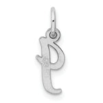 Load image into Gallery viewer, Sterling Silver Rhodium-plated Script Letter I Initial Letter Charm