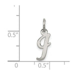 Load image into Gallery viewer, Sterling Silver Rhodium-plated Script Letter I Initial Letter Charm