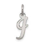 Load image into Gallery viewer, Sterling Silver Rhodium-plated Script Letter I Initial Letter Charm