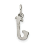 Load image into Gallery viewer, Sterling Silver Rhodium-plated Script Letter J Initial Letter Charm