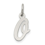 Load image into Gallery viewer, Sterling Silver Rhodium-plated Script Letter O Initial Letter Charm